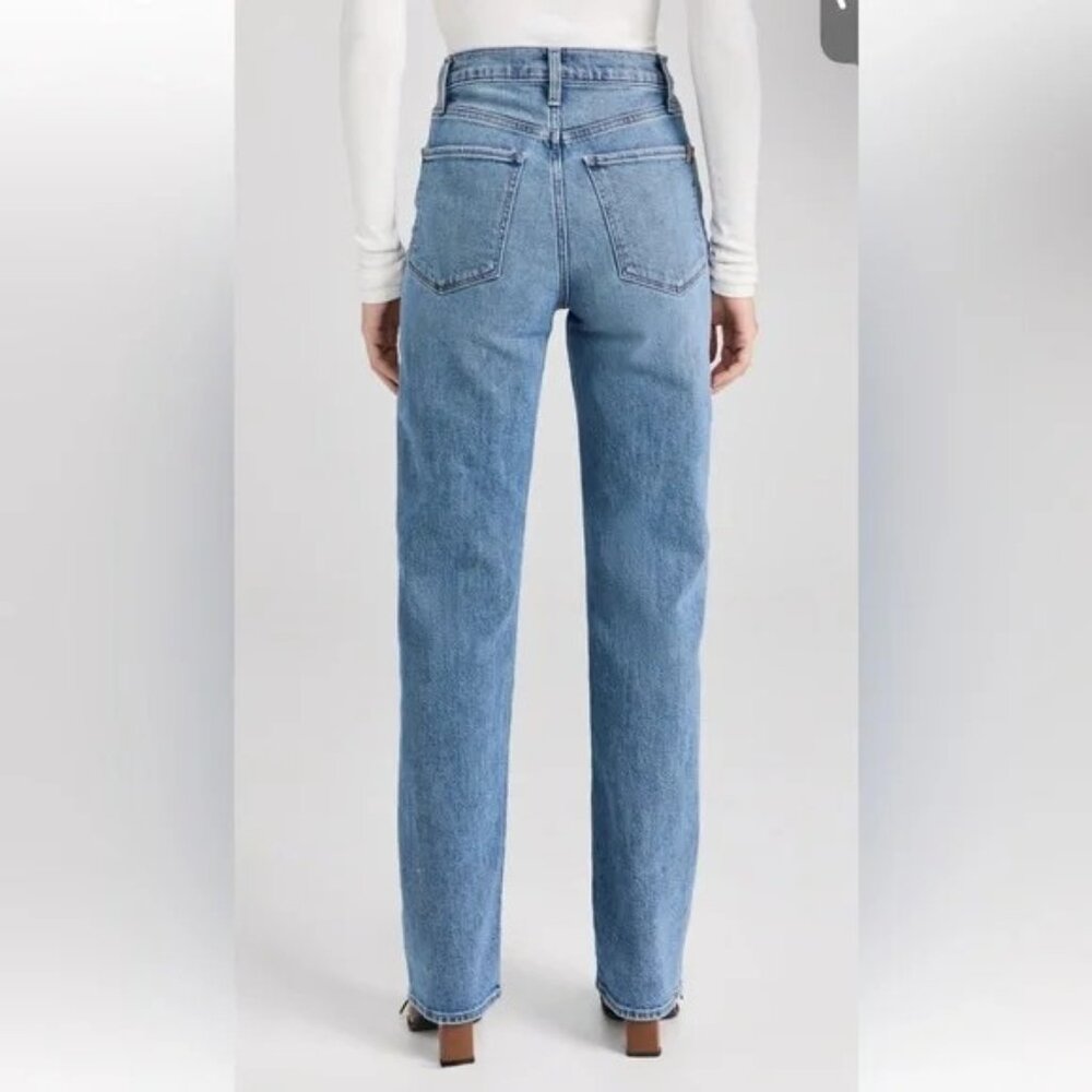 Joe's High Rise Straight Leg Jean-Light Wash - Picture 3 of 4